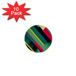 Abstract Geometric Design Pattern 1  Mini Buttons (10 pack) 