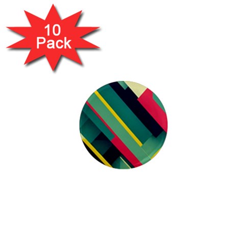 Abstract Geometric Design Pattern 1  Mini Magnet (10 pack)  from ArtsNow.com Front