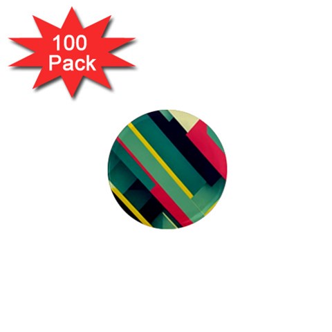 Abstract Geometric Design Pattern 1  Mini Magnets (100 pack)  from ArtsNow.com Front