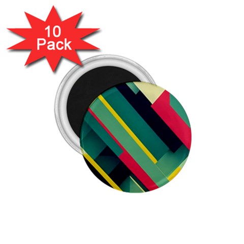 Abstract Geometric Design Pattern 1.75  Magnets (10 pack)  from ArtsNow.com Front