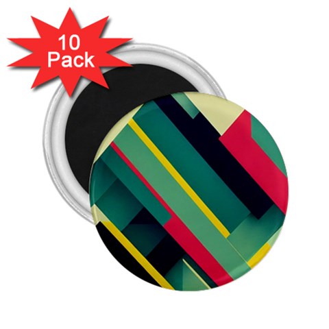 Abstract Geometric Design Pattern 2.25  Magnets (10 pack)  from ArtsNow.com Front