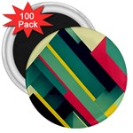Abstract Geometric Design Pattern 3  Magnets (100 pack)
