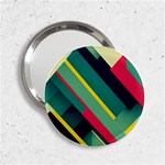 Abstract Geometric Design Pattern 2.25  Handbag Mirrors
