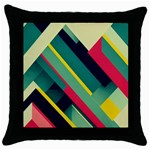 Abstract Geometric Design Pattern Throw Pillow Case (Black)