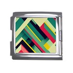 Abstract Geometric Design Pattern Mega Link Italian Charm (18mm)
