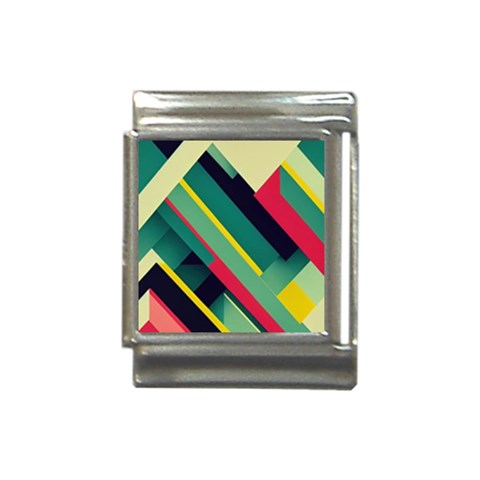 Abstract Geometric Design Pattern Italian Charm (13mm) from ArtsNow.com Front