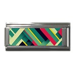 Abstract Geometric Design Pattern Superlink Italian Charm (9mm)