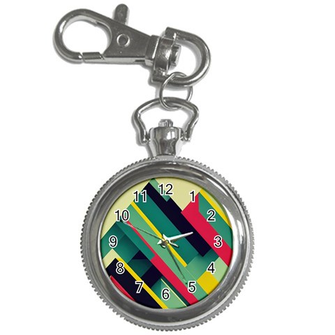 Abstract Geometric Design Pattern Key Chain Watches from ArtsNow.com Front