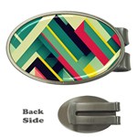 Abstract Geometric Design Pattern Money Clips (Oval) 