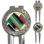 Abstract Geometric Design Pattern 3-in-1 Golf Divots