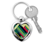 Abstract Geometric Design Pattern Key Chain (Heart)