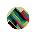 Abstract Geometric Design Pattern Rubber Round Coaster (4 pack)