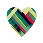 Abstract Geometric Design Pattern Heart Magnet