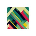 Abstract Geometric Design Pattern Square Magnet