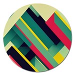 Abstract Geometric Design Pattern Magnet 5  (Round)