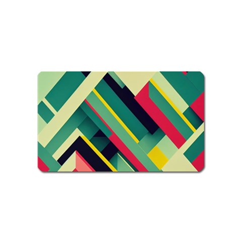Abstract Geometric Design Pattern Magnet (Name Card) from ArtsNow.com Front