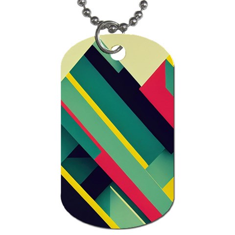 Abstract Geometric Design Pattern Dog Tag (One Side) from ArtsNow.com Front