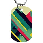 Abstract Geometric Design Pattern Dog Tag (One Side)