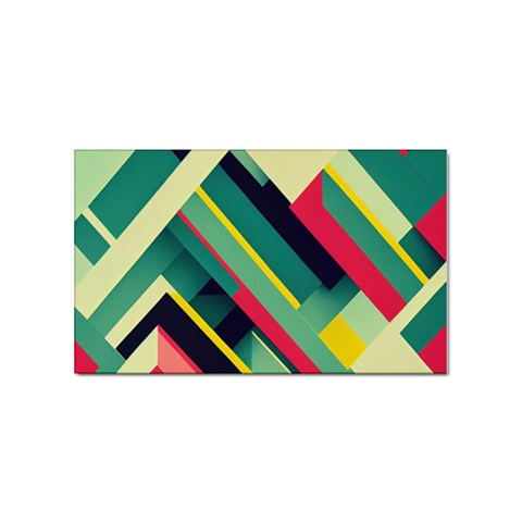 Abstract Geometric Design Pattern Sticker Rectangular (10 pack) from ArtsNow.com Front