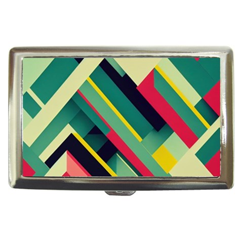 Abstract Geometric Design Pattern Cigarette Money Case from ArtsNow.com Front