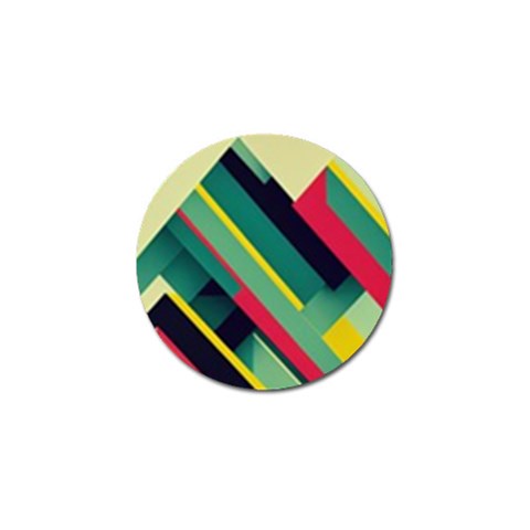 Abstract Geometric Design Pattern Golf Ball Marker from ArtsNow.com Front