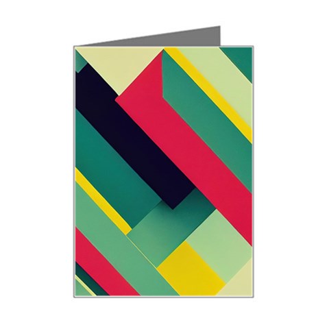 Abstract Geometric Design Pattern Mini Greeting Card from ArtsNow.com Left