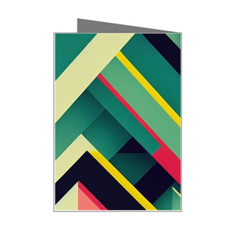 Abstract Geometric Design Pattern Mini Greeting Card from ArtsNow.com Right