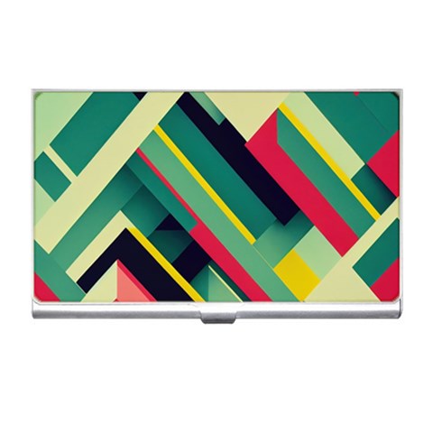 Abstract Geometric Design Pattern Business Card Holder from ArtsNow.com Front