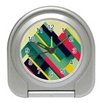 Abstract Geometric Design Pattern Travel Alarm Clock