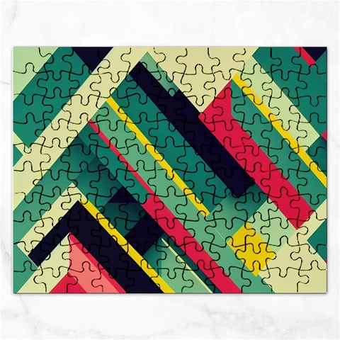 Abstract Geometric Design Pattern Rectangular Jigsaw Puzzl from ArtsNow.com Front