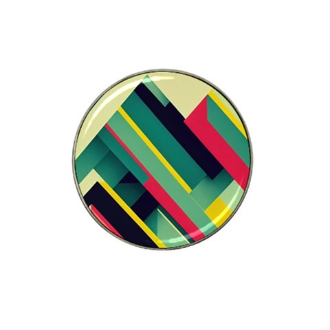 Abstract Geometric Design Pattern Hat Clip Ball Marker from ArtsNow.com Front