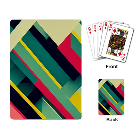 Abstract Geometric Design Pattern Playing Cards Single Design (Rectangle) from ArtsNow.com Back