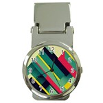 Abstract Geometric Design Pattern Money Clip Watches