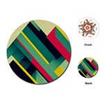 Abstract Geometric Design Pattern Playing Cards Single Design (Round)