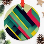 Abstract Geometric Design Pattern Round Ornament (Two Sides)