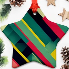 Abstract Geometric Design Pattern Star Ornament (Two Sides) from ArtsNow.com Back