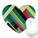 Abstract Geometric Design Pattern Heart Mousepad