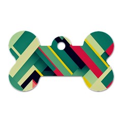 Abstract Geometric Design Pattern Dog Tag Bone (Two Sides) from ArtsNow.com Back