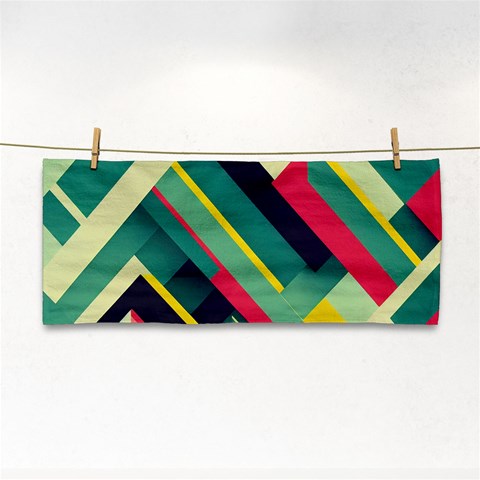 Abstract Geometric Design Pattern Hand Towel from ArtsNow.com Front