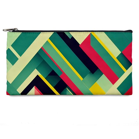 Abstract Geometric Design Pattern Pencil Case from ArtsNow.com Front