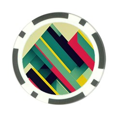 Abstract Geometric Design Pattern Poker Chip Card Guard (10 pack) from ArtsNow.com Back