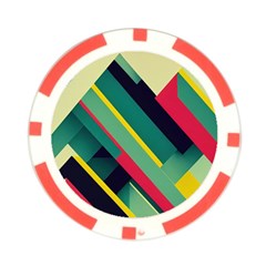 Abstract Geometric Design Pattern Poker Chip Card Guard (10 pack) from ArtsNow.com Back