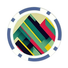 Abstract Geometric Design Pattern Poker Chip Card Guard (10 pack) from ArtsNow.com Back
