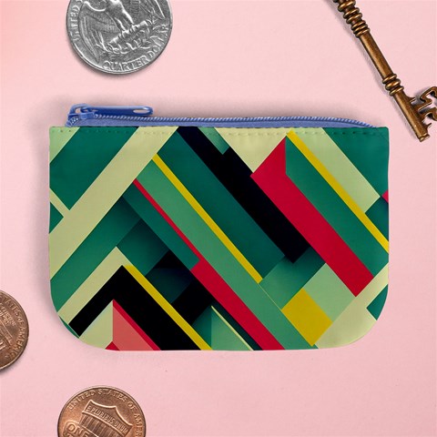 Abstract Geometric Design Pattern Mini Coin Purse from ArtsNow.com Front
