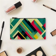 Abstract Geometric Design Pattern Cosmetic Bag (Small) from ArtsNow.com Front