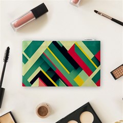Abstract Geometric Design Pattern Cosmetic Bag (Small) from ArtsNow.com Back