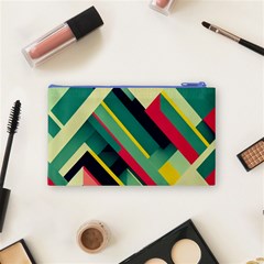 Abstract Geometric Design Pattern Cosmetic Bag (Small) from ArtsNow.com Back