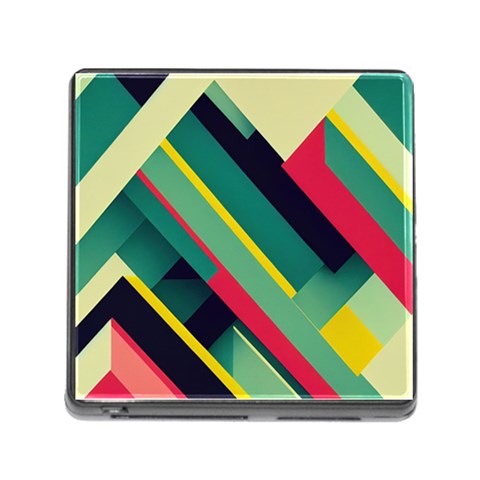 Abstract Geometric Design Pattern Memory Card Reader (Square 5 Slot) from ArtsNow.com Front
