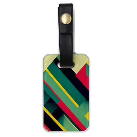 Abstract Geometric Design Pattern Luggage Tag (one side) from ArtsNow.com Front