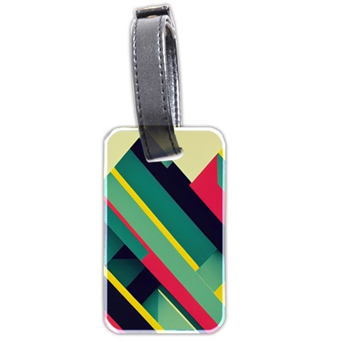 Abstract Geometric Design Pattern Luggage Tag (two sides) from ArtsNow.com Front